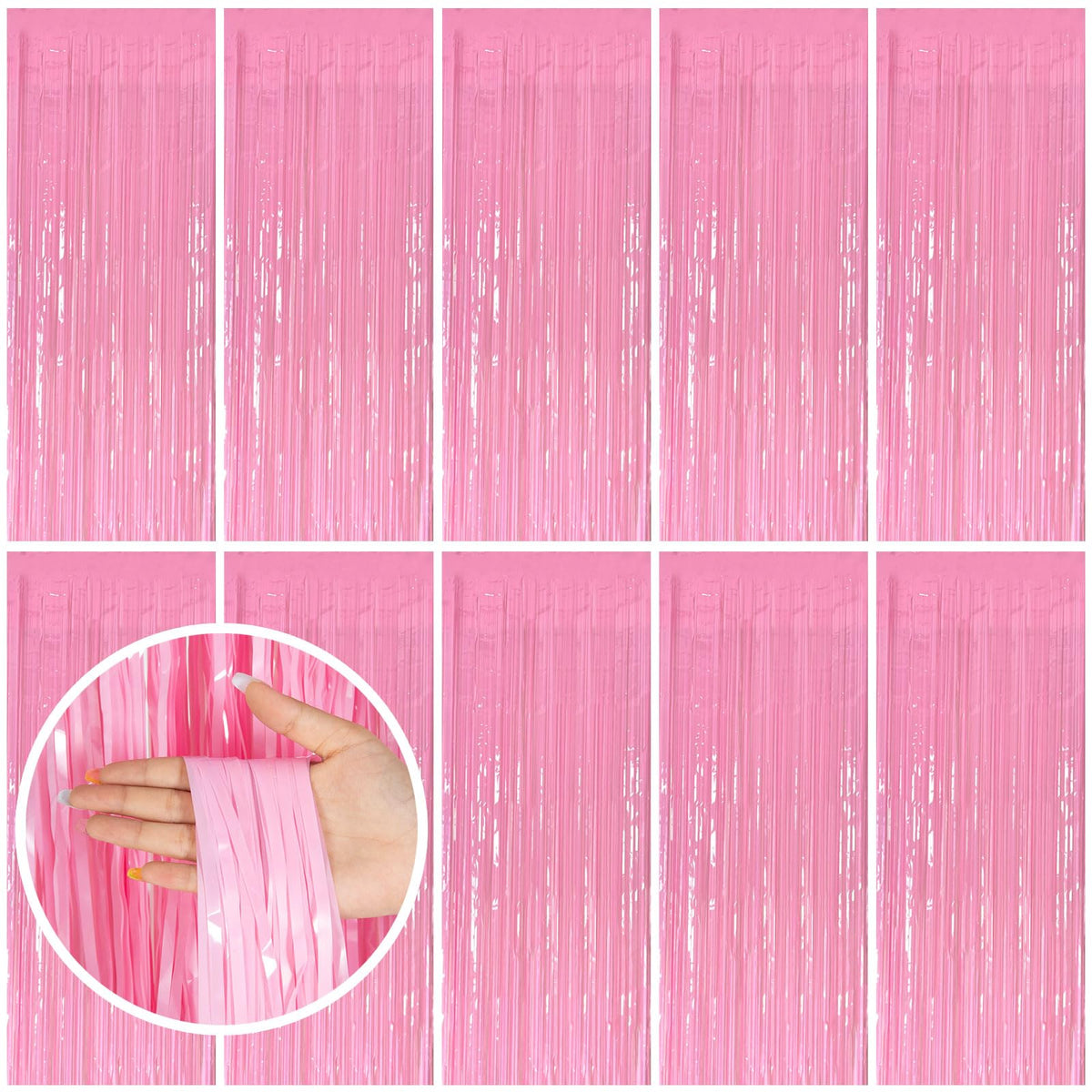 Tinsel Foil Fringe Backdrop Curtains for Party Photo Booths