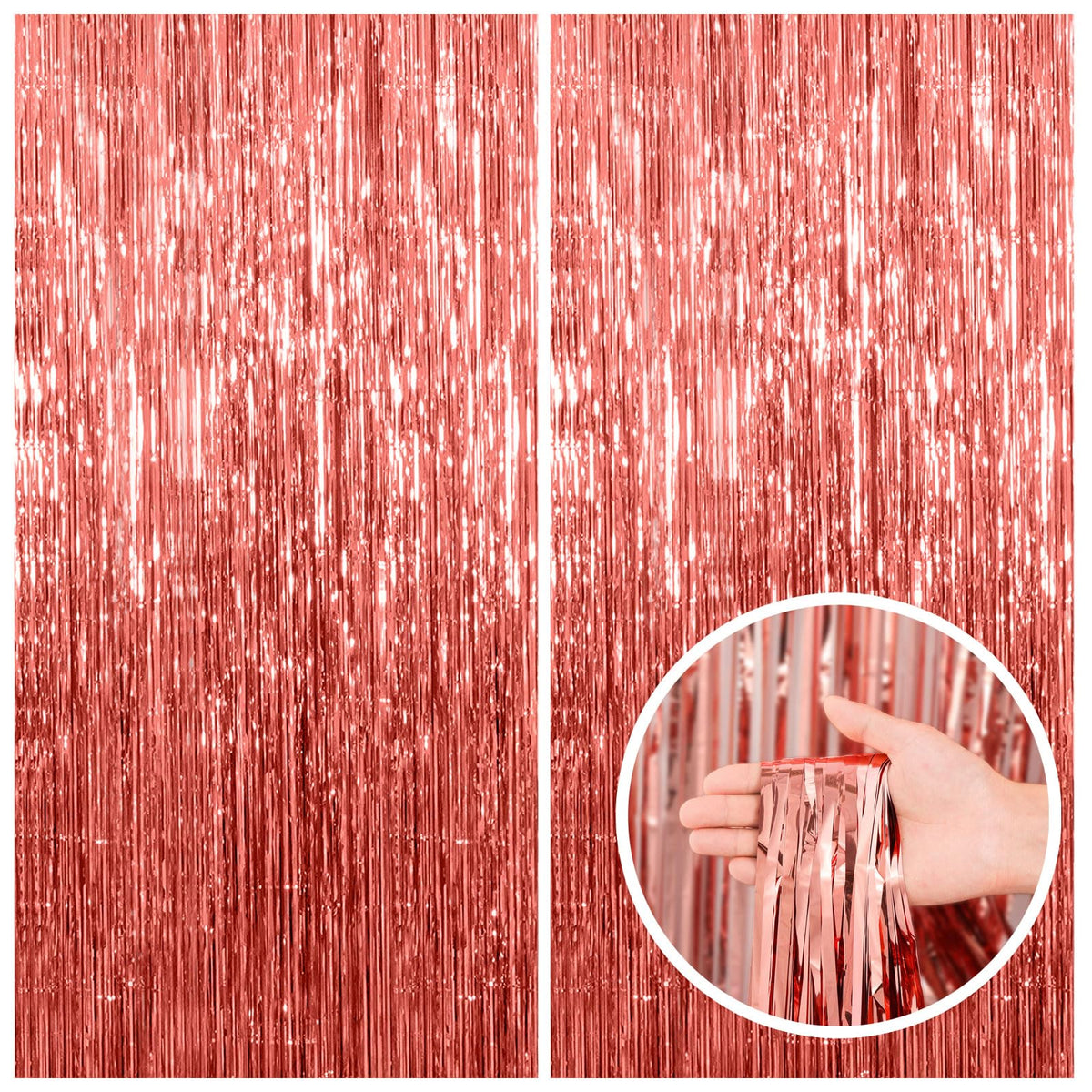 Tinsel Foil Fringe Backdrop Curtains for Party Photo Booths