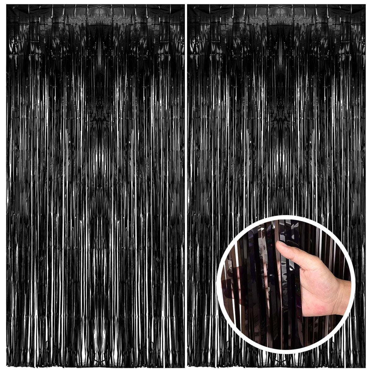 Tinsel Foil Fringe Backdrop Curtains for Party Photo Booths