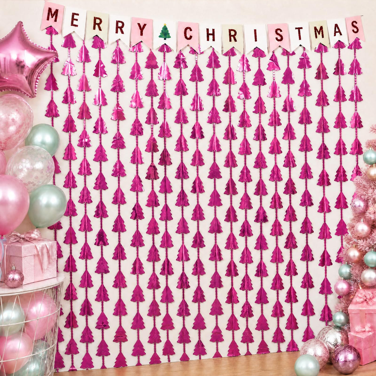 Mega-L Foil Fringe Curtains for Party Photo Backdrops