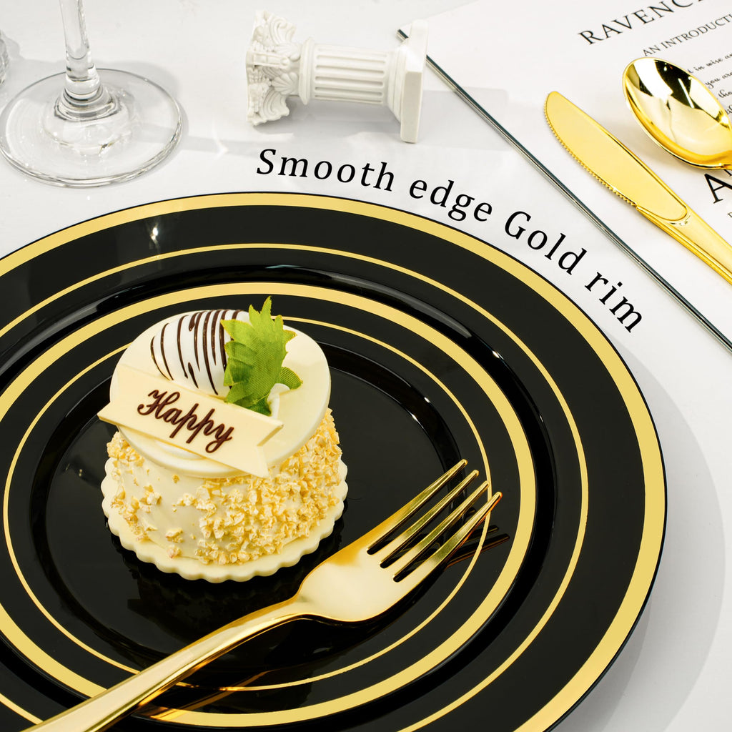 BESTVIP Disposable Party Dinnerware Set for Celebrations