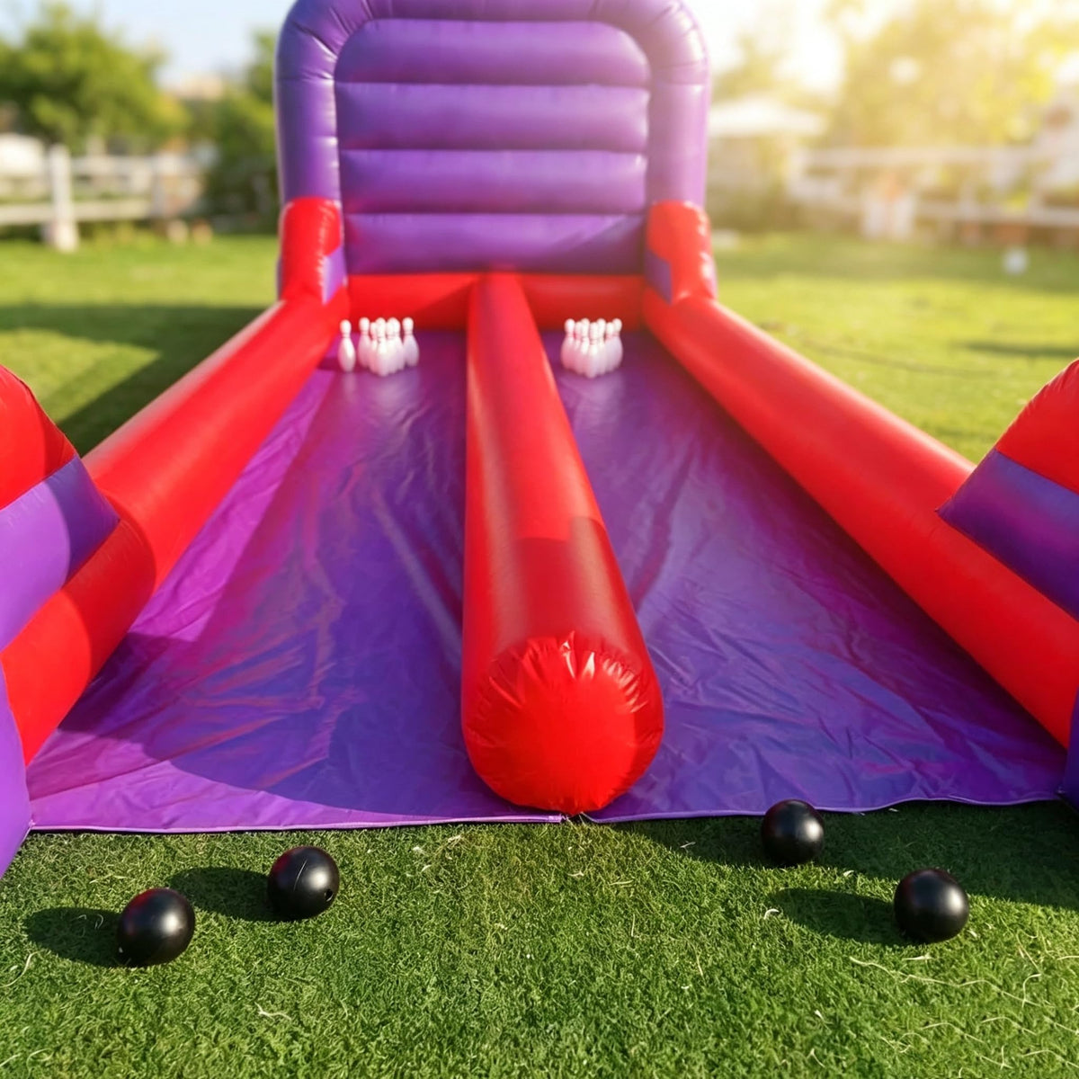 younghome 21FT Inflatable Dual-Lane Bowling Game Set