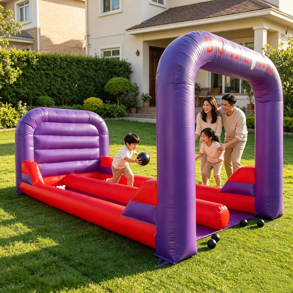 younghome 21FT Inflatable Dual-Lane Bowling Game Set