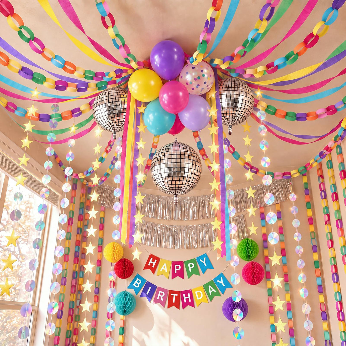 Resholder 360-Piece Birthday Party Hanging Decoration Kit