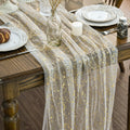 Artoid Mode Glitter Foil Gauze Table Runner for Parties