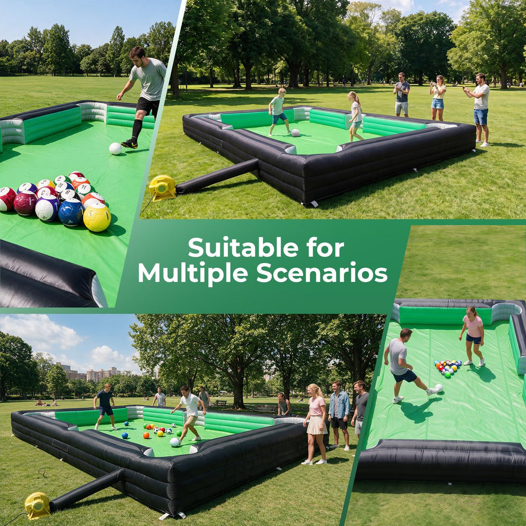26FT Inflatable Soccer Pool Game with 16 Balls & 750W Blower