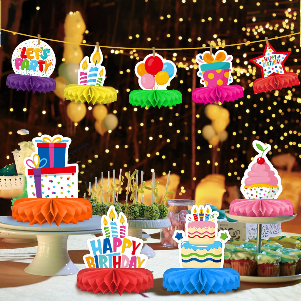 Kids' Birthday Honeycomb Centerpiece Table Decoration Set