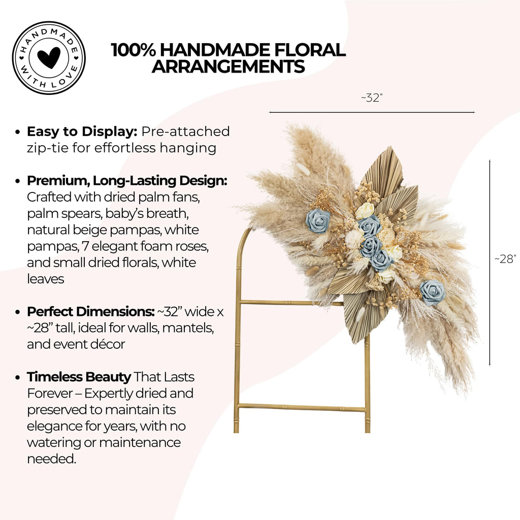 Boho Pampas Grass Wall Decor for Baby Showers & Weddings