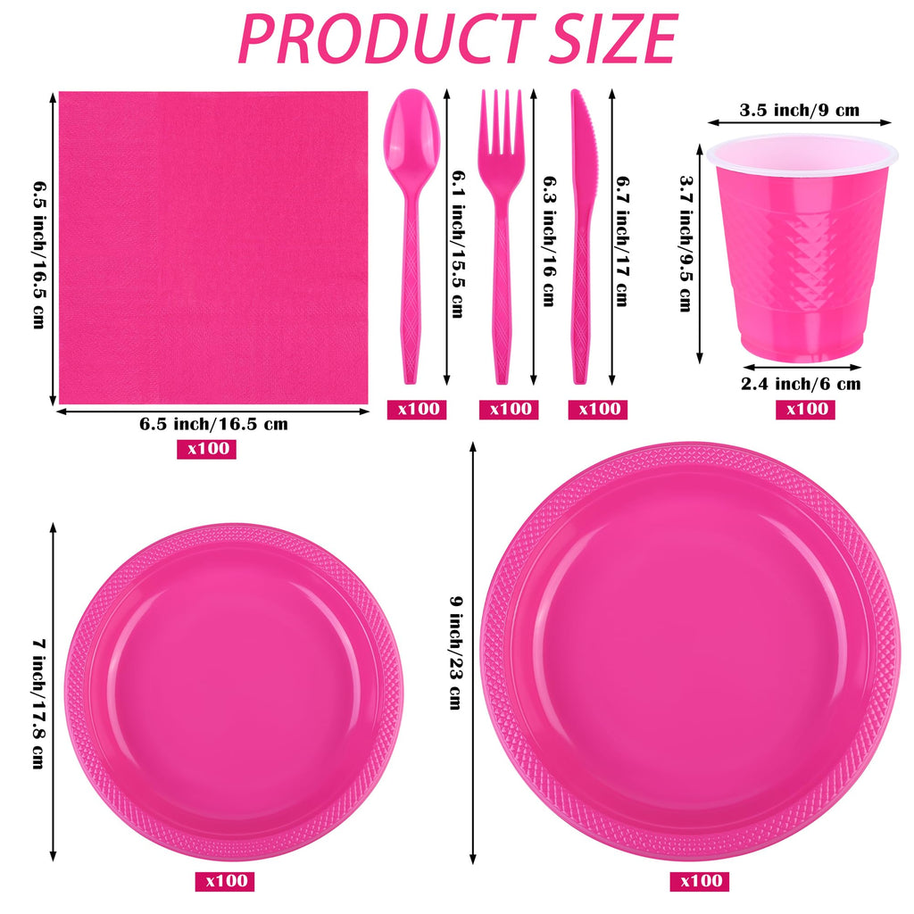 ADXCO Disposable Dinnerware Set with Plates, Cups & Cutlery