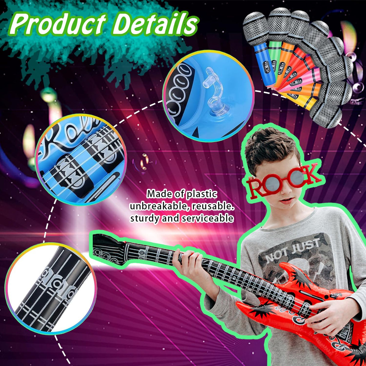 Rock Star Photo Booth Kit with Glasses, Guitar & Mic