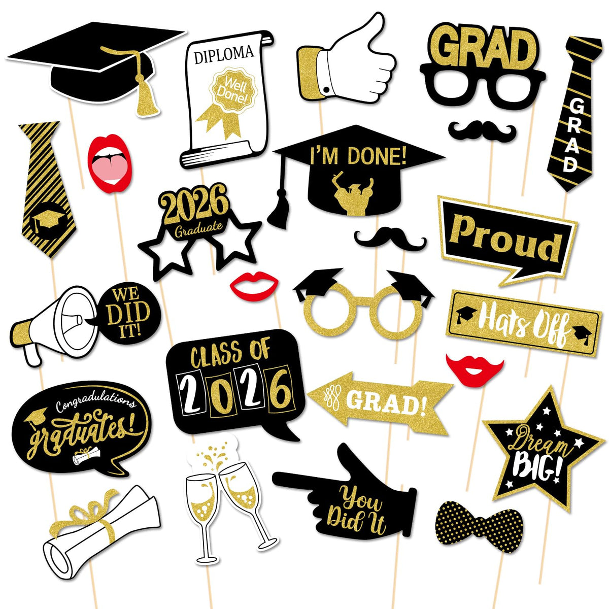 Photo Booth Props for Parties, Birthdays & Weddings