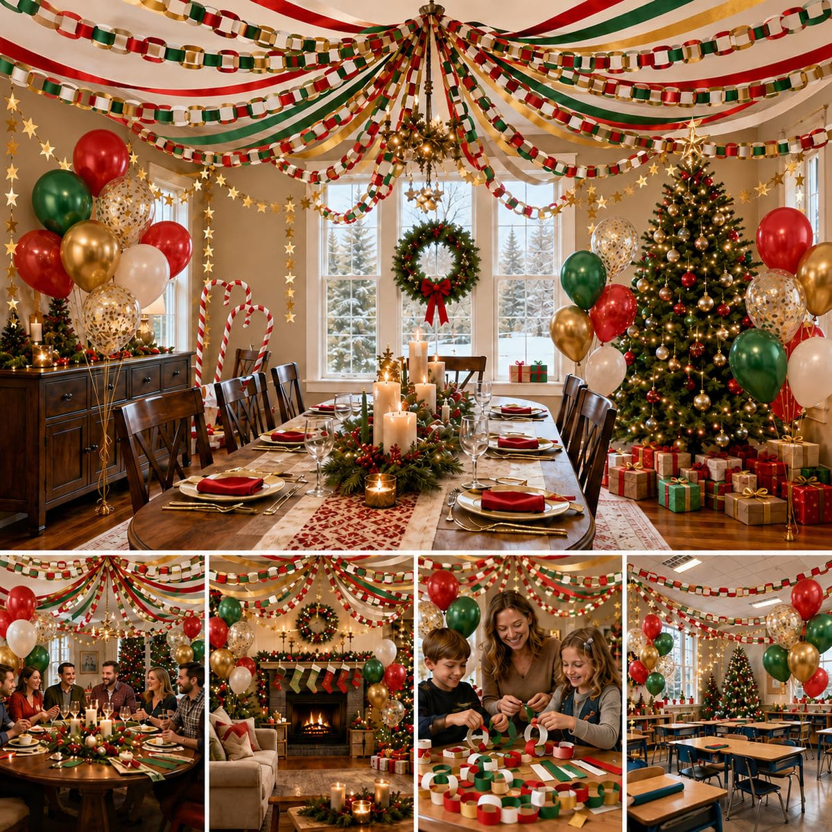 DIY Paper Chain, Streamer, Star Garland & Balloon Kit