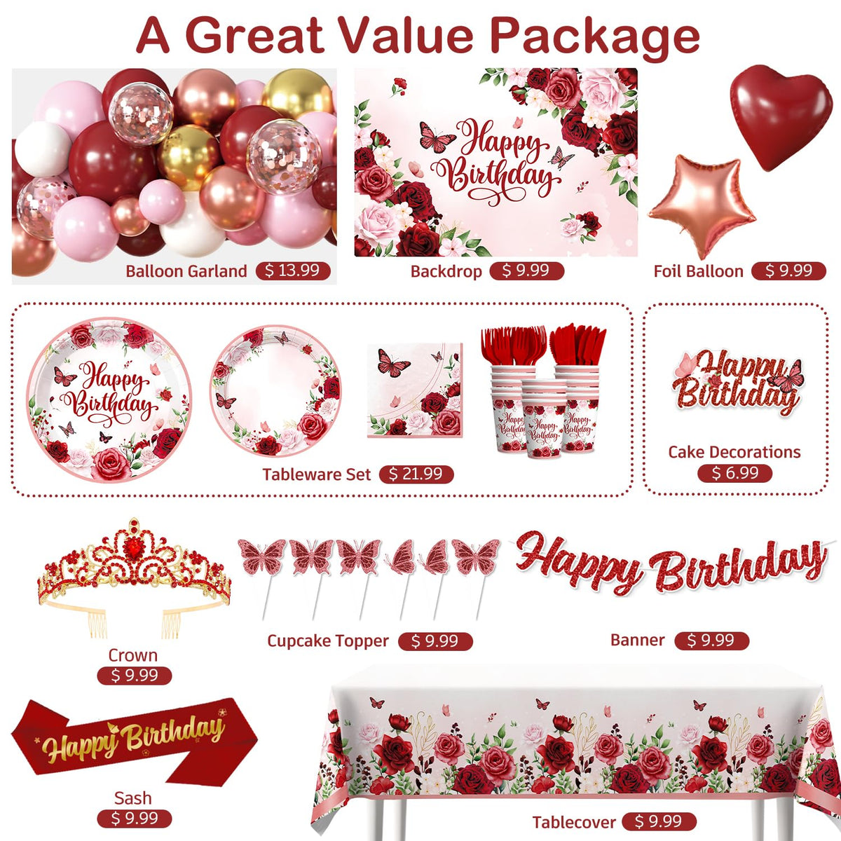 Birthday Flower Balloon Arch for Party Decorations
