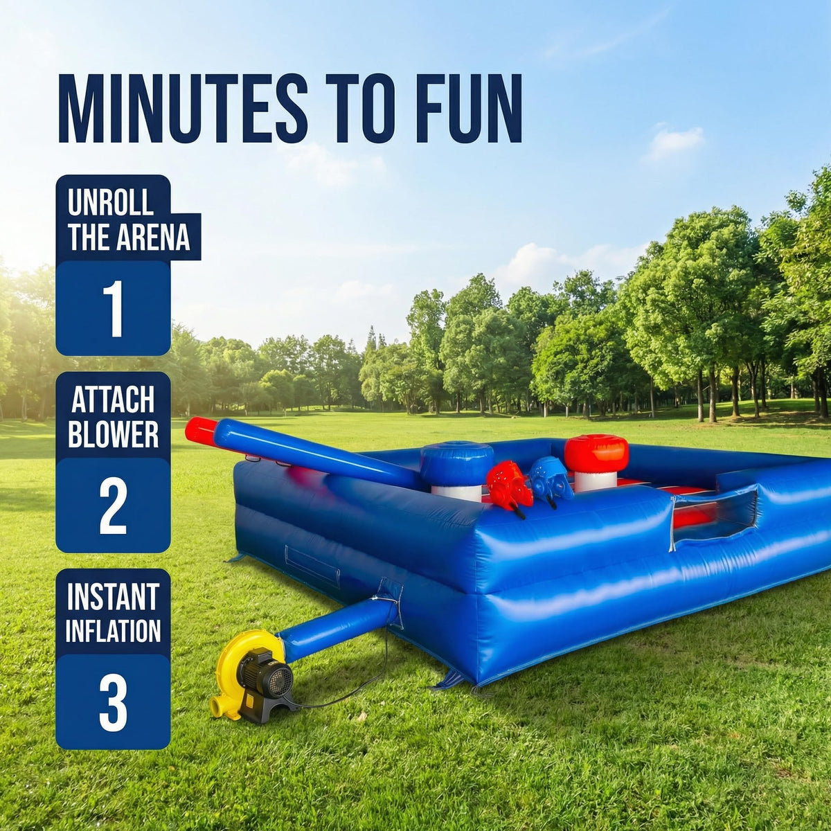 13x13FT Inflatable Gladiator Joust Arena with Blower