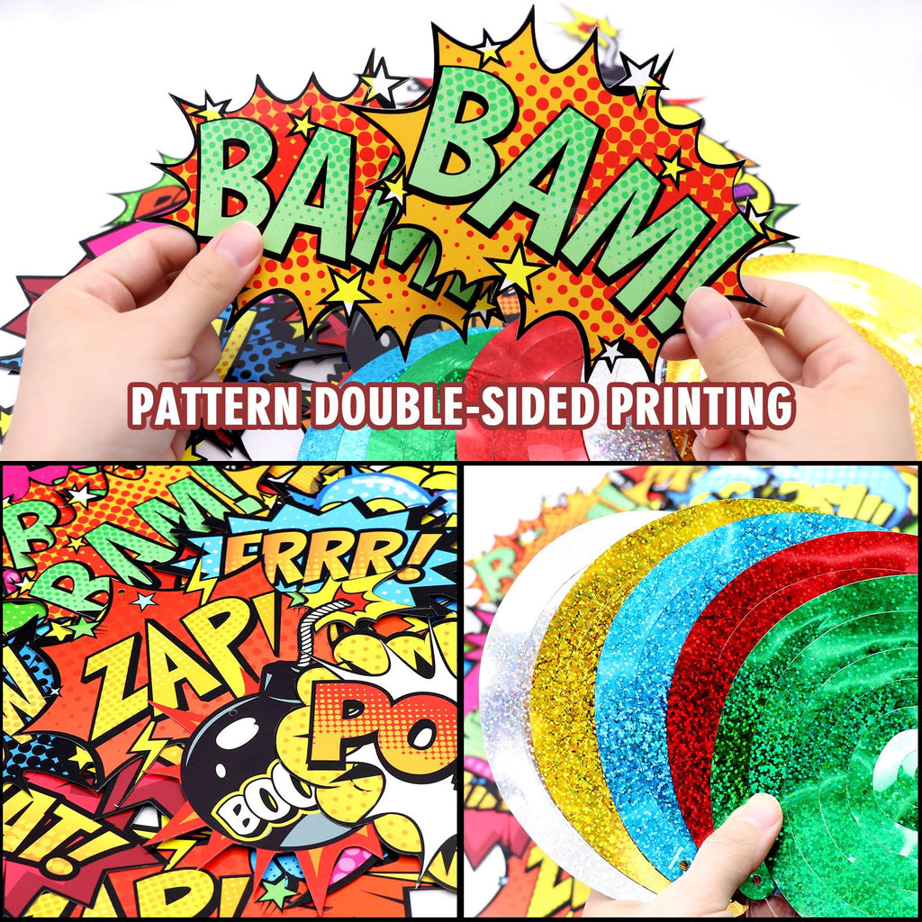 30-Pack Superhero Foil Hanging Swirls for Birthday Parties