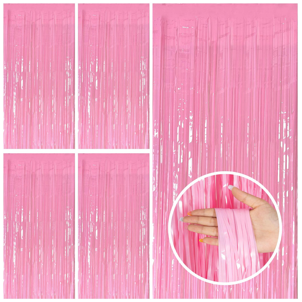 Tinsel Foil Fringe Backdrop Curtains for Party Photo Booths