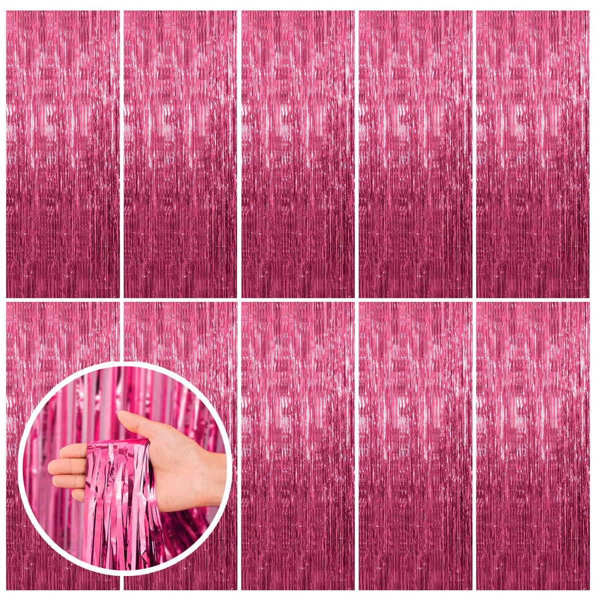 Tinsel Foil Fringe Backdrop Curtains for Party Photo Booths