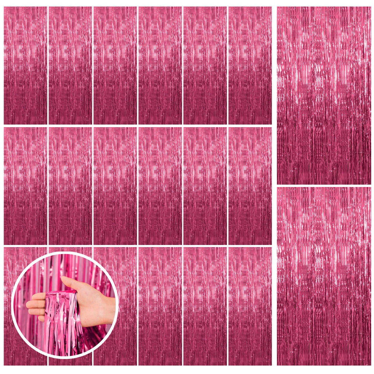 Tinsel Foil Fringe Backdrop Curtains for Party Photo Booths