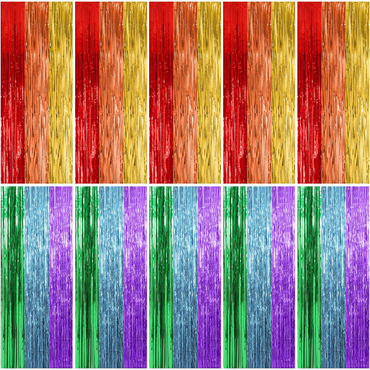 Tinsel Foil Fringe Backdrop Curtains for Party Photo Booths
