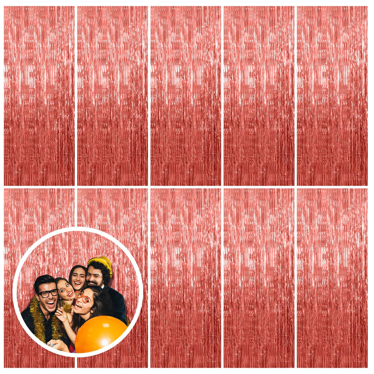 Tinsel Foil Fringe Backdrop Curtains for Party Photo Booths