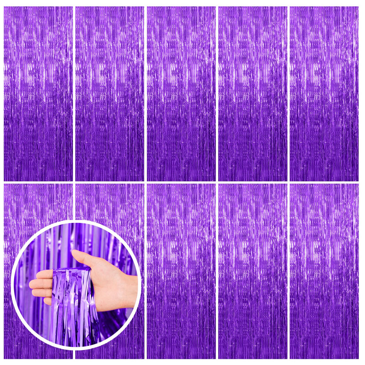 Tinsel Foil Fringe Backdrop Curtains for Party Photo Booths
