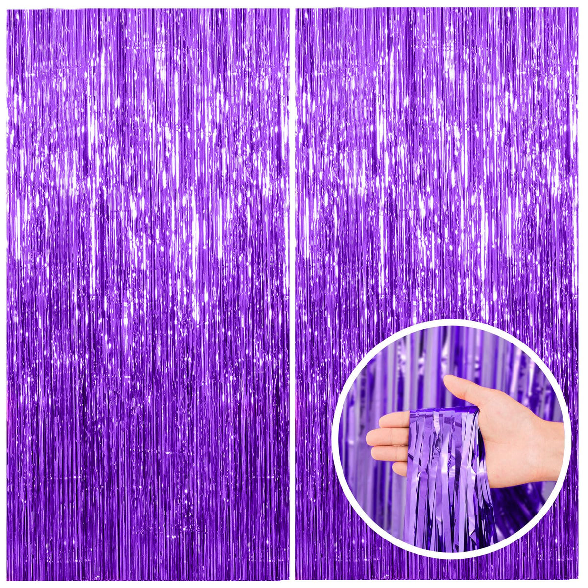 Tinsel Foil Fringe Backdrop Curtains for Party Photo Booths