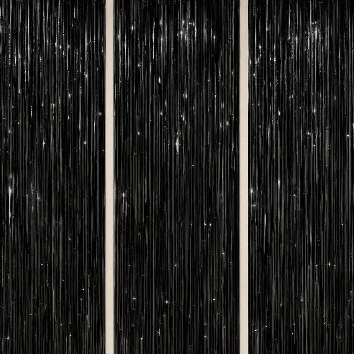 DECOCKRAT 3-Pack Foil Fringe Backdrop Curtains, 3.3x8.2 FT
