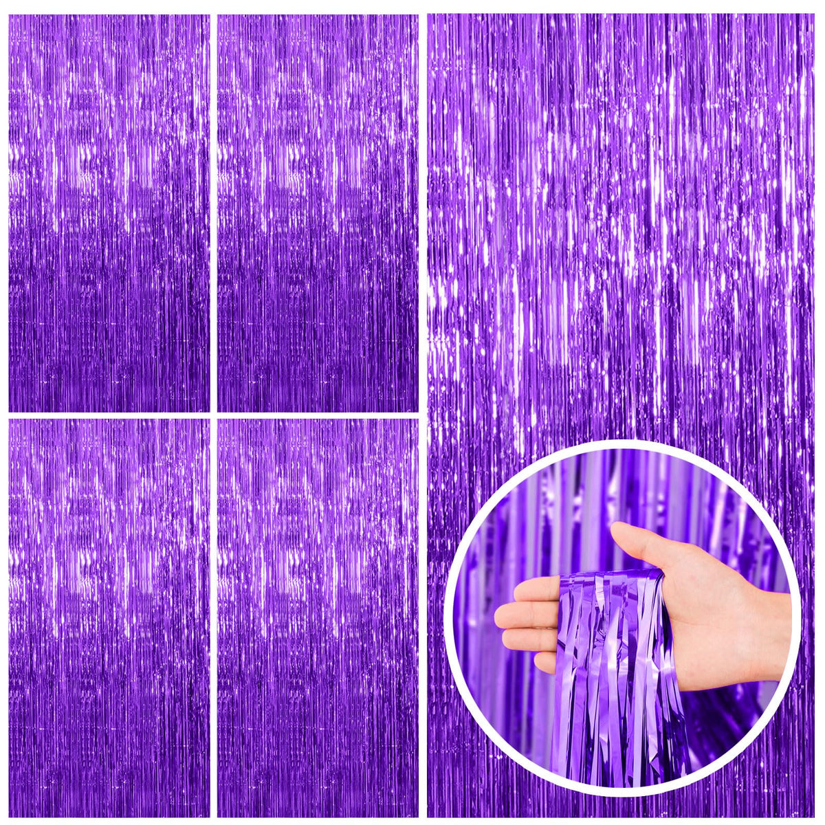 Tinsel Foil Fringe Backdrop Curtains for Party Photo Booths