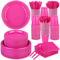 ADXCO Disposable Dinnerware Set with Plates, Cups & Cutlery