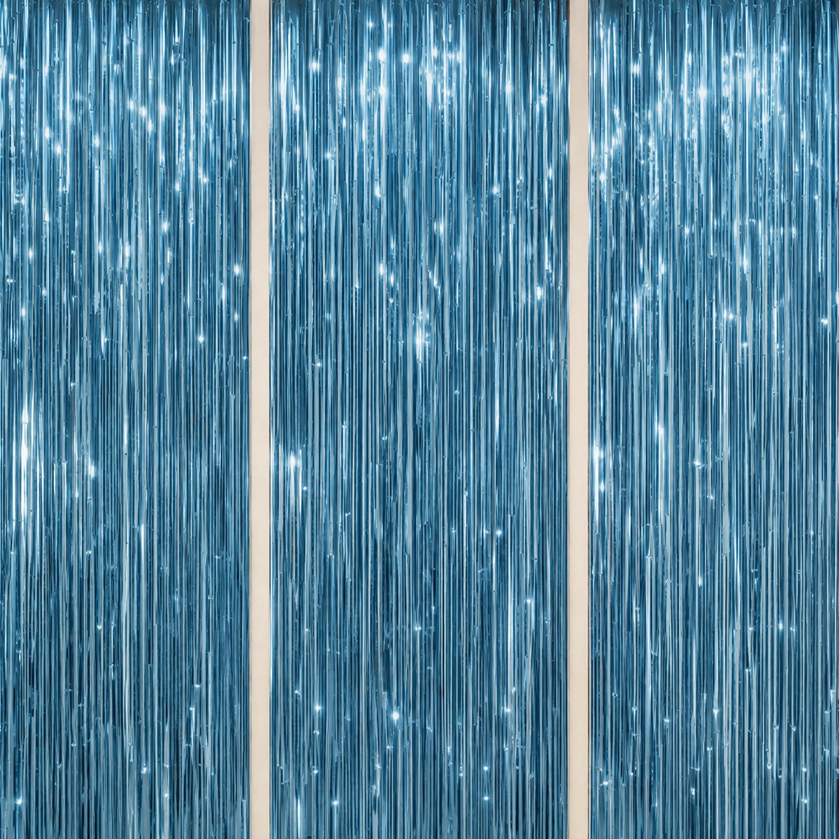 DECOCKRAT 3-Pack Foil Fringe Backdrop Curtains, 3.3x8.2 FT