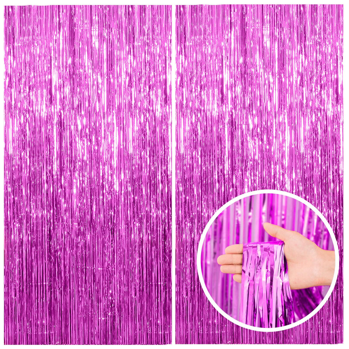 Tinsel Foil Fringe Backdrop Curtains for Party Photo Booths