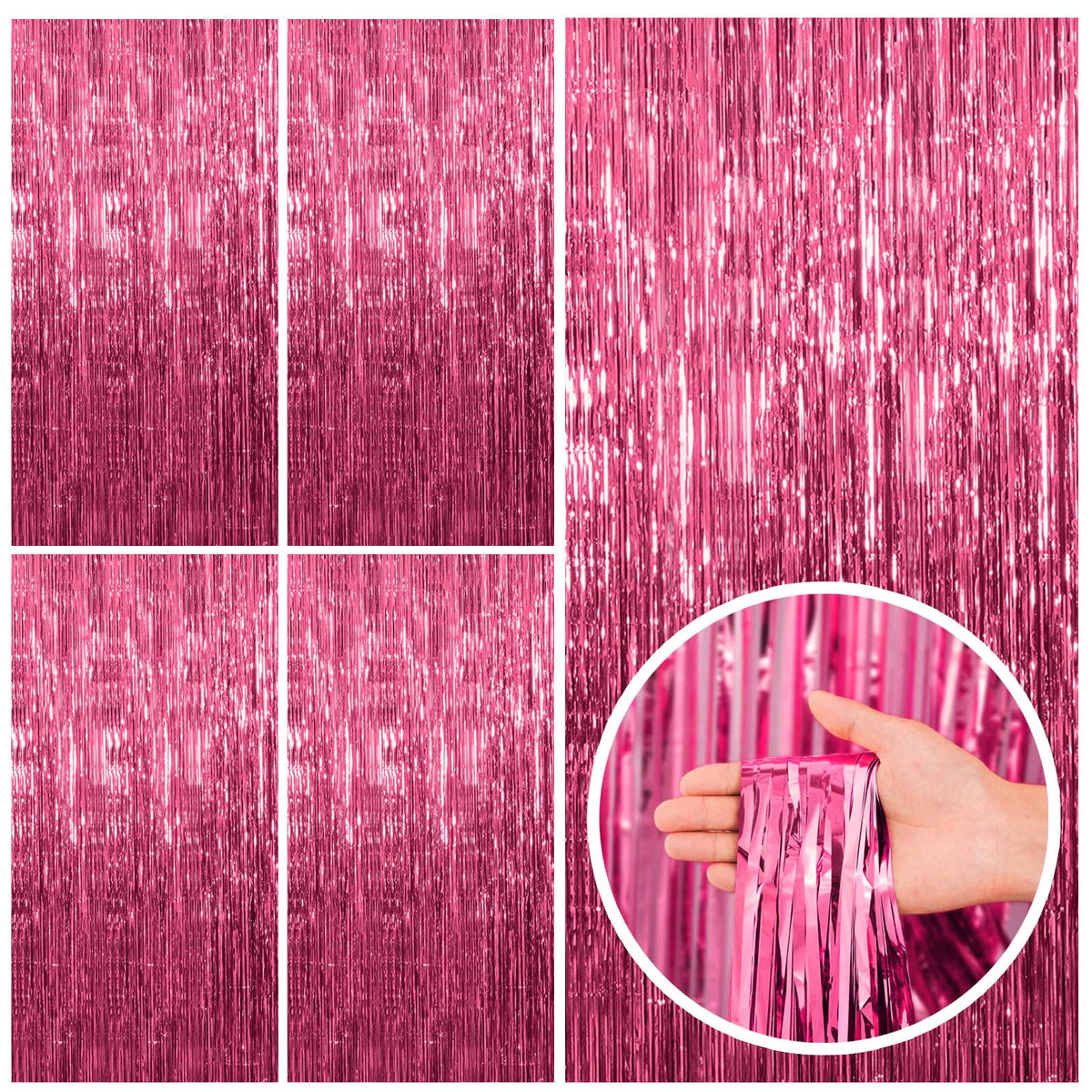 Tinsel Foil Fringe Backdrop Curtains for Party Photo Booths