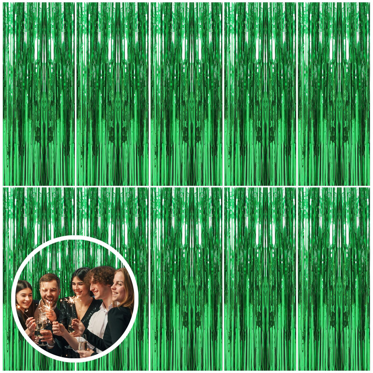 Tinsel Foil Fringe Backdrop Curtains for Party Photo Booths