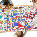 Gatherfun Kids Birthday Coloring Tablecloth, 31.5 x 72 in