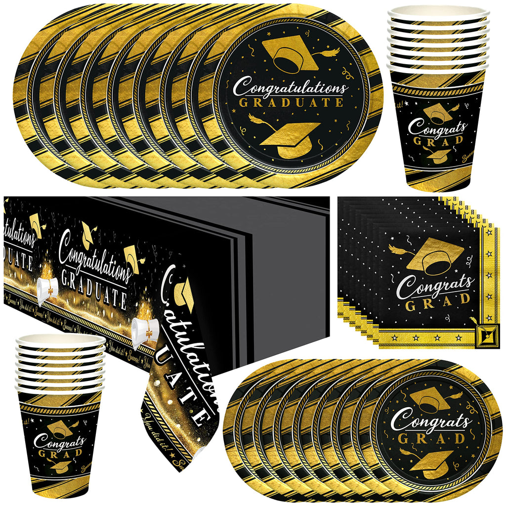 Treasures Gifted 2026 Gold Graduation Tableware Set for 24